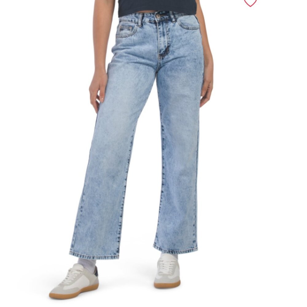 NEW FLYING ANGEL womens High Rise Jeans light wash 253 - Picture 5 of 6